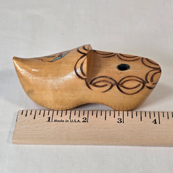 Vintage Dutch Wooden Shoes Holland Miniature Hand Painted Clogs Souvenir Lot - Picture 6 of 16